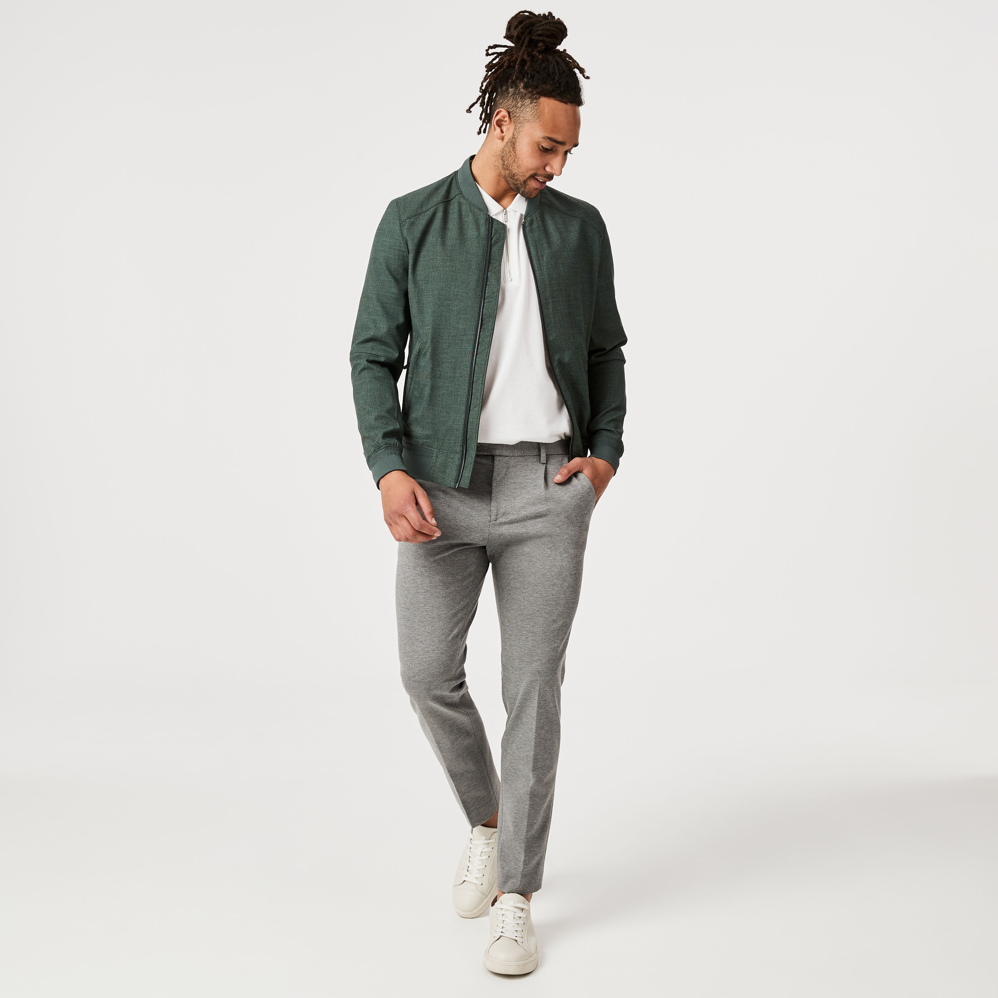 Green mens sale bomber